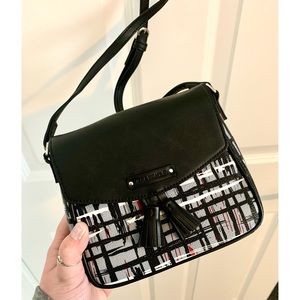 Vera Bradley Faux Leather Crossbody Tassel Bag in Art Plaid